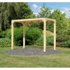 Pavillon Fyrkant Pavillon Halb Naturbelassen 239 x 295,2 x 135 cm*Karibu Hot