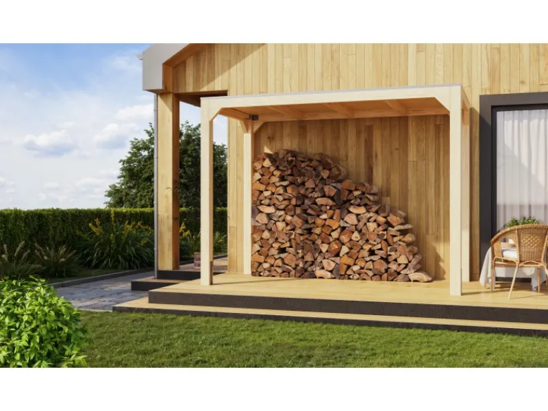 Pavillon Fyrkant Pavillon Halb Naturbelassen 239 x 295,2 x 135 cm*Karibu Hot