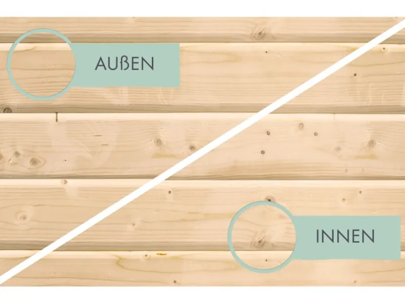 Pavillon Fyrkant Pavillon Halb Naturbelassen 239 x 295,2 x 135 cm*Karibu Hot