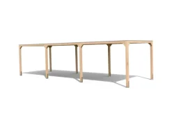 Pavillon Set Fyrkant Naturbelassen mit zwei Verlängerungen*Karibu Hot