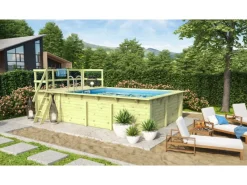 Pool Gr. 2 inkl. Terrasse KDI Innenhülle Blau*Karibu Clearance