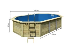 Karibu Aufstellpools|Pool Modell 4 Set inkl. Filteranlage Skimmer