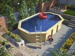 Karibu Aufstellpools|Pool Modell 4 Set inkl. Filteranlage Skimmer
