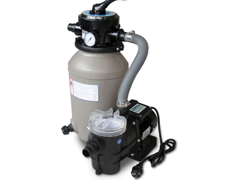 Karibu Aufstellpools|Pooltechnik|Sandfilteranlage inkl. Schläuche Pumpe 6,5 m³/h, 230 V