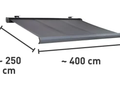 Kassettenmarkise Bayville 4x2,5m Anthrazit mit LED-Beleuchtung* Online