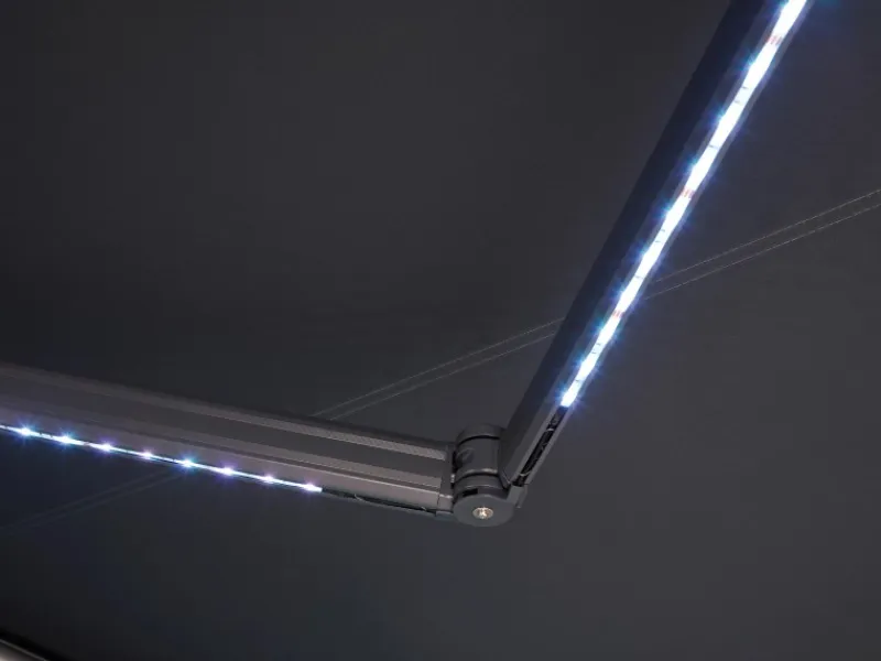 Kassettenmarkise Bayville 4x2,5m Anthrazit mit LED-Beleuchtung* Online