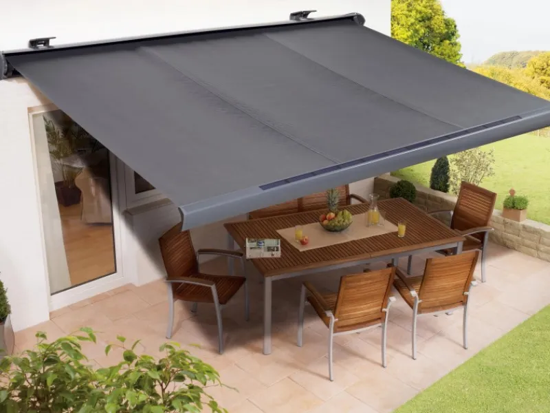 Kassettenmarkise Maraca 4x2,5m Anthrazit Solarbetrieb* Clearance