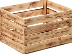 Kesper Universalboxen|Holzkiste Kiefer geflammt 47 l