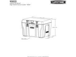 Kühlbox Kunststoff dunkelgrau mit Tragegriffen ( BxHxT ) 68 x 44 x 45 cm*Lifetime Sale