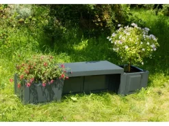 KHW Gartenbänke|Gartenbank Berlin mit Pflanzkästen