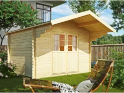 Kiehn-Holz Gartenlauben|Gartenhaus KH 28-027 Natur Unbehandelt 300 cm x 250 cm