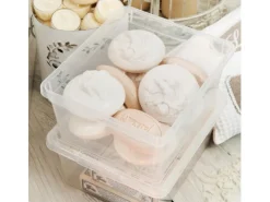 Aufbewahrungsbox C L mit Deckel 4 Rollen Transparent*KIS New