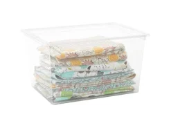 Aufbewahrungsbox C XL mit Deckel 4 Rollen Transparent*KIS Outlet