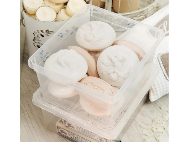 Aufbewahrungsbox C XL mit Deckel 4 Rollen Transparent*KIS Outlet