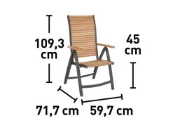 Gartenstühle|Balkonmöbel|Klappsessel Bonlee mit verstellbarer Rückenlehne FSC®