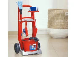 Kinder Theo Klein Besen|Kinder-Gartengeräte|Klein Kinder-Besenwagen Vileda Rot