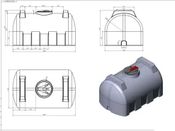 2000L Horizontal Trinkwasser Wassertank Transport Weiß*KMND Online