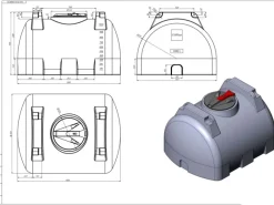 KMND Regenwasser-Nutzung|1000L Horizontal Trinkwasser Wassertank Transport Weiß