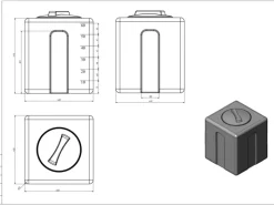 KMND Regenwasser-Nutzung|60L Kubus Trinkwasser Wassertank