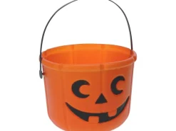 Weitere Anlässe|Kürbis-Design PE-Material 18 cm x 18 cm x 14 cm orange mit Griff