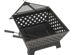 Landmann Feuerkörbe|Feuerkorb 66,5 cm x 66,5 cm x 63 cm Schwarz