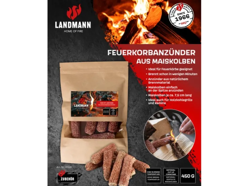 Feuerkorbanzünder Maiskolben 450 g*Landmann Online