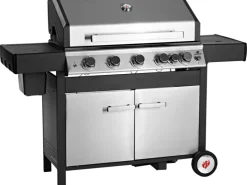 Landmann Gasgrills|Gasgrillwagen GG-IV-510SSDE Schwarz-Edelstahl