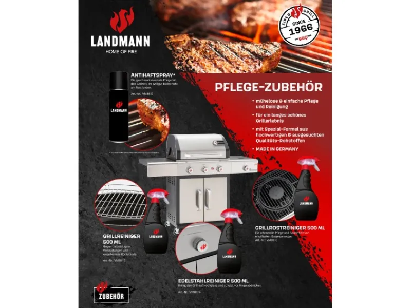Landmann Smoker|Elektrogrills|Grillreiniger 500 ml