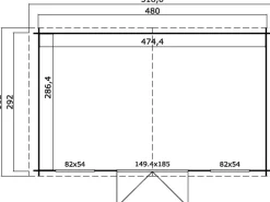 Lasita Holz-Gartenhaus Boston 518,5 cm x 312 cm* Outlet