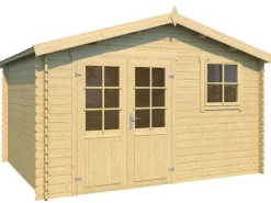 Kinder Kinder-Gartengeräte|Lasita Holz-Gartenhaus Ebro B Natur 384,2 cm x 330 cm