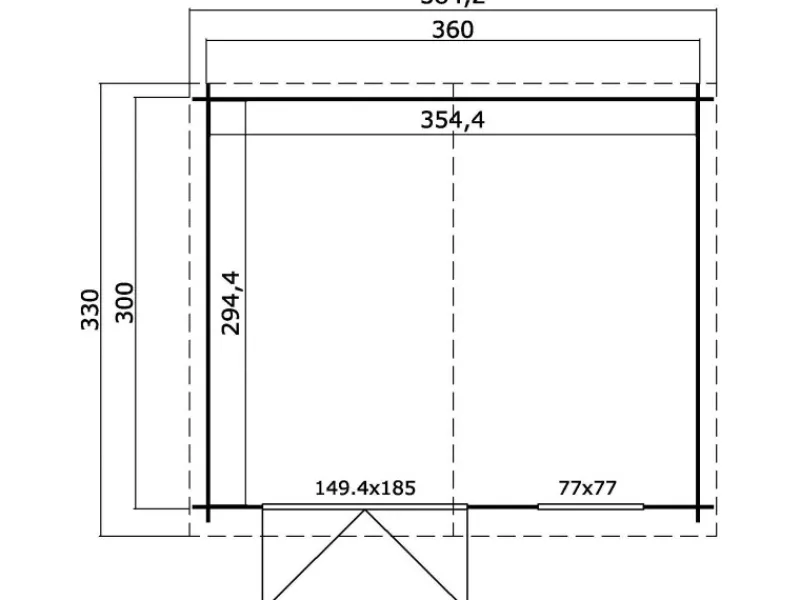 Kinder Kinder-Gartengeräte|Lasita Holz-Gartenhaus Ebro B Natur 384,2 cm x 330 cm