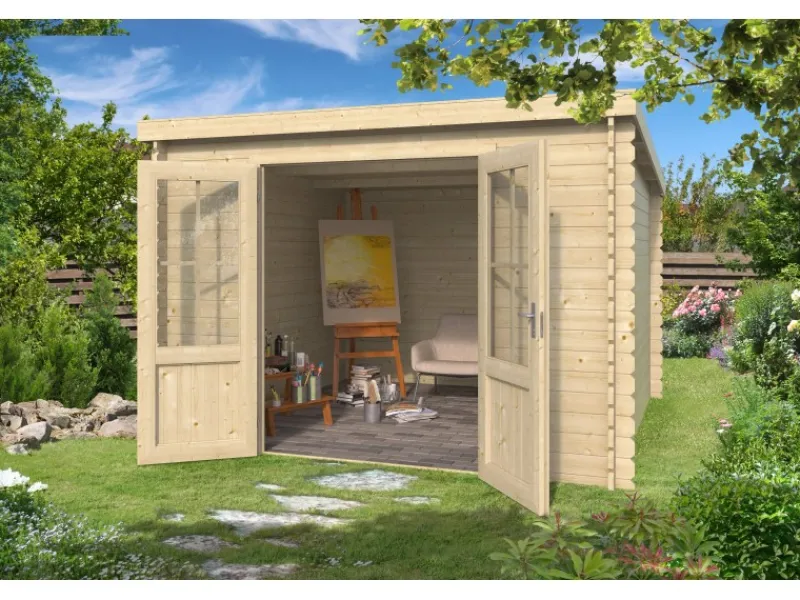 Kinder Kinder-Gartengeräte|Lasita Holz-Gartenhaus Miami Natur 312 cm x 319 cm