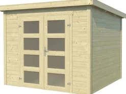 Kinder Kaminholzregale|Kinder-Gartengeräte|Lasita Holz-Gartenhaus Zambezi 3 Natur 270 cm x 224,6 cm