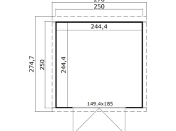 Gartenlauben|Lasita Holz-Gartenhaus Zambezi 4 270 cm x 274,7 cm