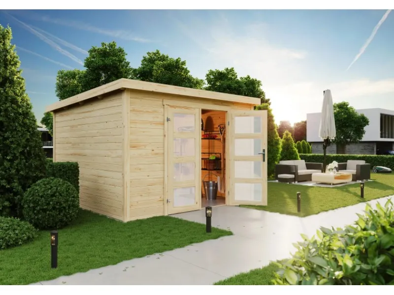 Lasita Holz-Gartenhaus Zambezi 7 Natur 320 cm x 324,8 cm*