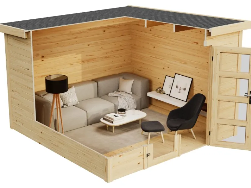 Lasita Holz-Gartenhaus Zambezi 7 Natur 320 cm x 324,8 cm*