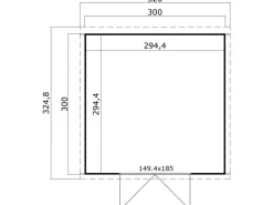 Lasita Holz-Gartenhaus Zambezi 7 Natur 320 cm x 324,8 cm*