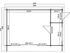 Lasita Maja Gartenhaus Java  608 cm x 390 cm* New