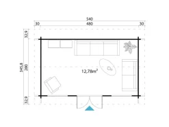 Kinder Kinder-Gartengeräte|Lasita Maja Gartenhaus Pembrokeshire 53 480 cm x 280 cm