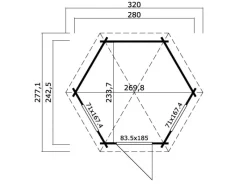 Lasita Maja Pavillion Inverness 44 Natur 280 cm x 242 cm* New