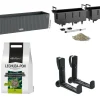 Lechuza Balkonmöbel|® Balkonkasten Balconera 79 cm x 19 cm x 19 cm Granit Starter-Set