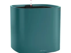 Lechuza Hydrokultur|® Pflanzgefäß Pila Color Planter 35 cm x 35 cm x 33 cm Petrol