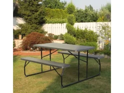 Leco Bierzeltgarnituren|Bierzeltgarnitur Carina Klappbar Anthrazit