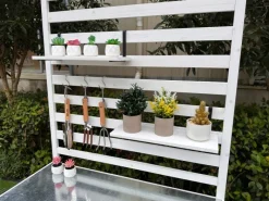 Gartenregal Thea Weiß*Leco Clearance