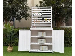 Gartenregal Thea Weiß*Leco Clearance