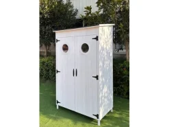 Leco Gartenschränke|Moderner Gartenschrank Toni Weiß