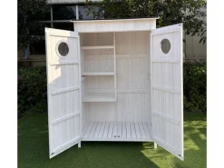 Leco Gartenschränke|Moderner Gartenschrank Toni Weiß