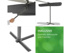 Sonnendach Waved 4 m x 2,50 m Anthrazit*Leco Sale