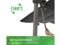 Sonnendach Waved 4 m x 2,50 m Anthrazit*Leco Sale