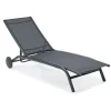 Leco Sonnenliegen|Sonnenliege Nele Mit Rollen Anthrazit